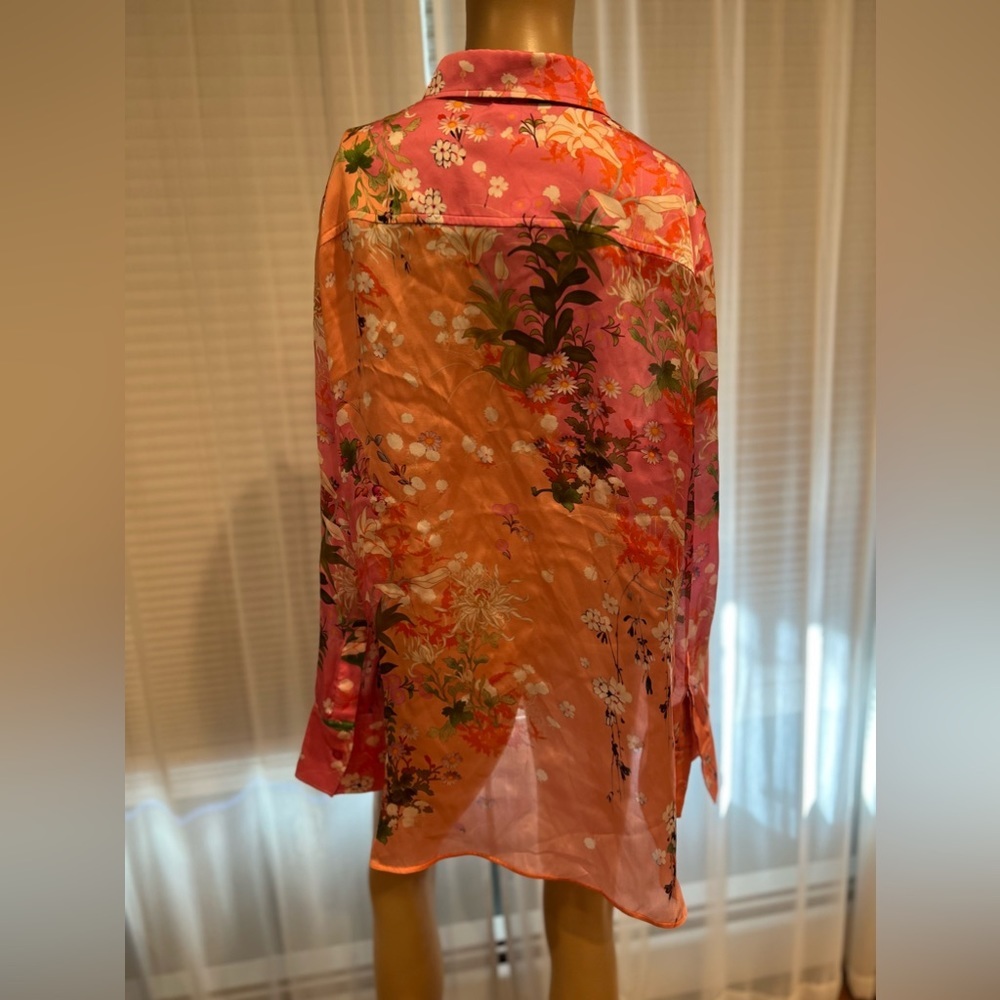 NWT $1680 Givenchy Floral Print Long Sleeve Shirt - Picture 9 of 16